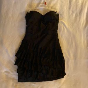 Strapless black dress